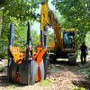 C80-4 High Efficiency Tree Digging Shovel Transplanting Tree Transfer Machine For Earth Moving Machinery