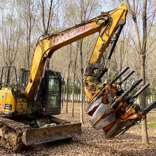 场景图 (36) C140-6 Tree Spade Digger For 30 Tons Machine Tree Spade Attachment For Excavator